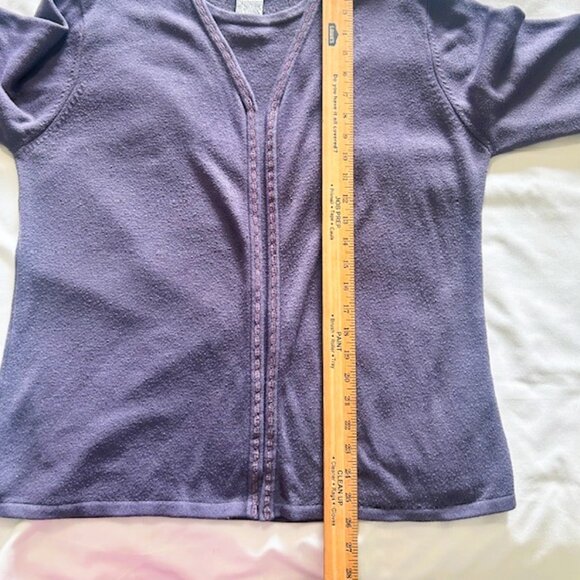 Radcliffe Cardigan Faux Layered Ladies XL Purple Fo3388MW Read - Picture 6 of 7